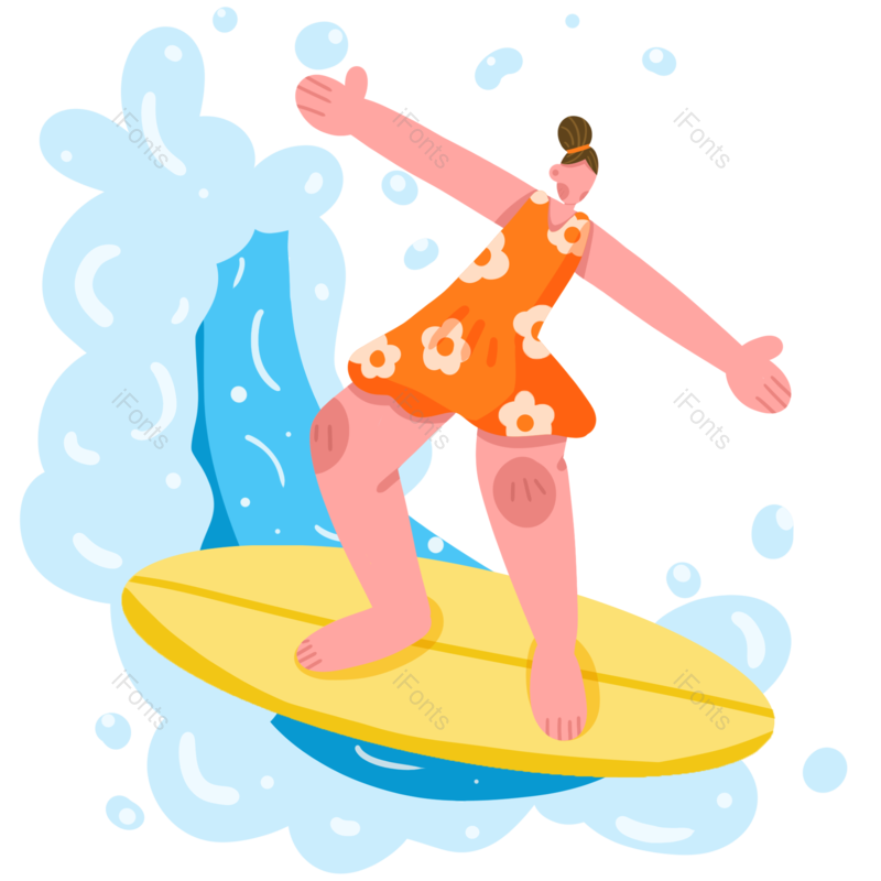 夏天图片,海边元素,度假PNG,扁平风免抠素材